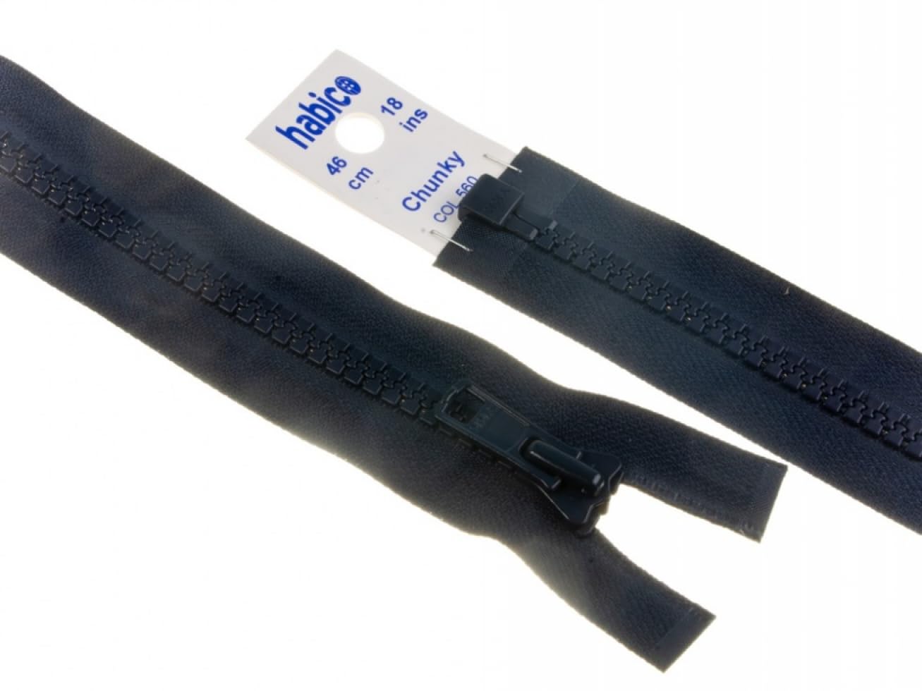 28" 71cm Vislon YKK Open End Chunky Extra Strong Zips Navy Blue - per Single Zip