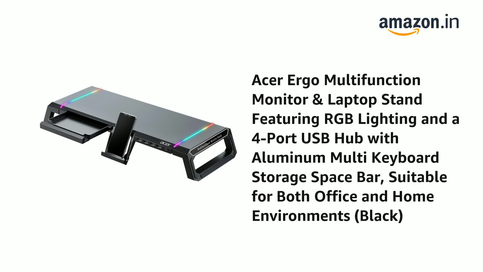 acer Ergo Multifunction Monitor & Laptop Stand with RGB Lighting