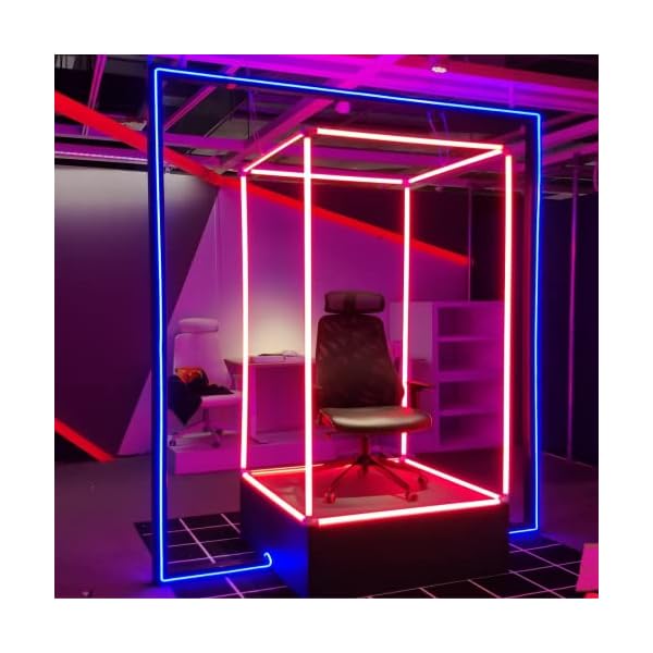 Ym e-bright led neon lights, 12v led neon rope light indoor outdoor, silicone 16. 4ft 600smd green led strip lights, led rope waterproof flexible for signboard bar home building decoration - image 5