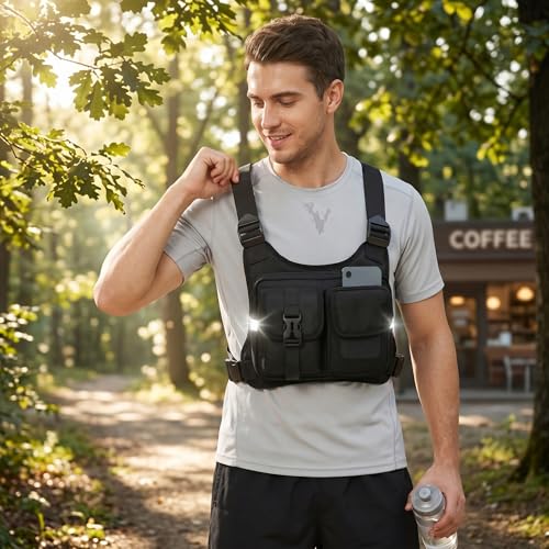 Chaleco de running con riñonera ligera bolsa multiusos para senderismo 3