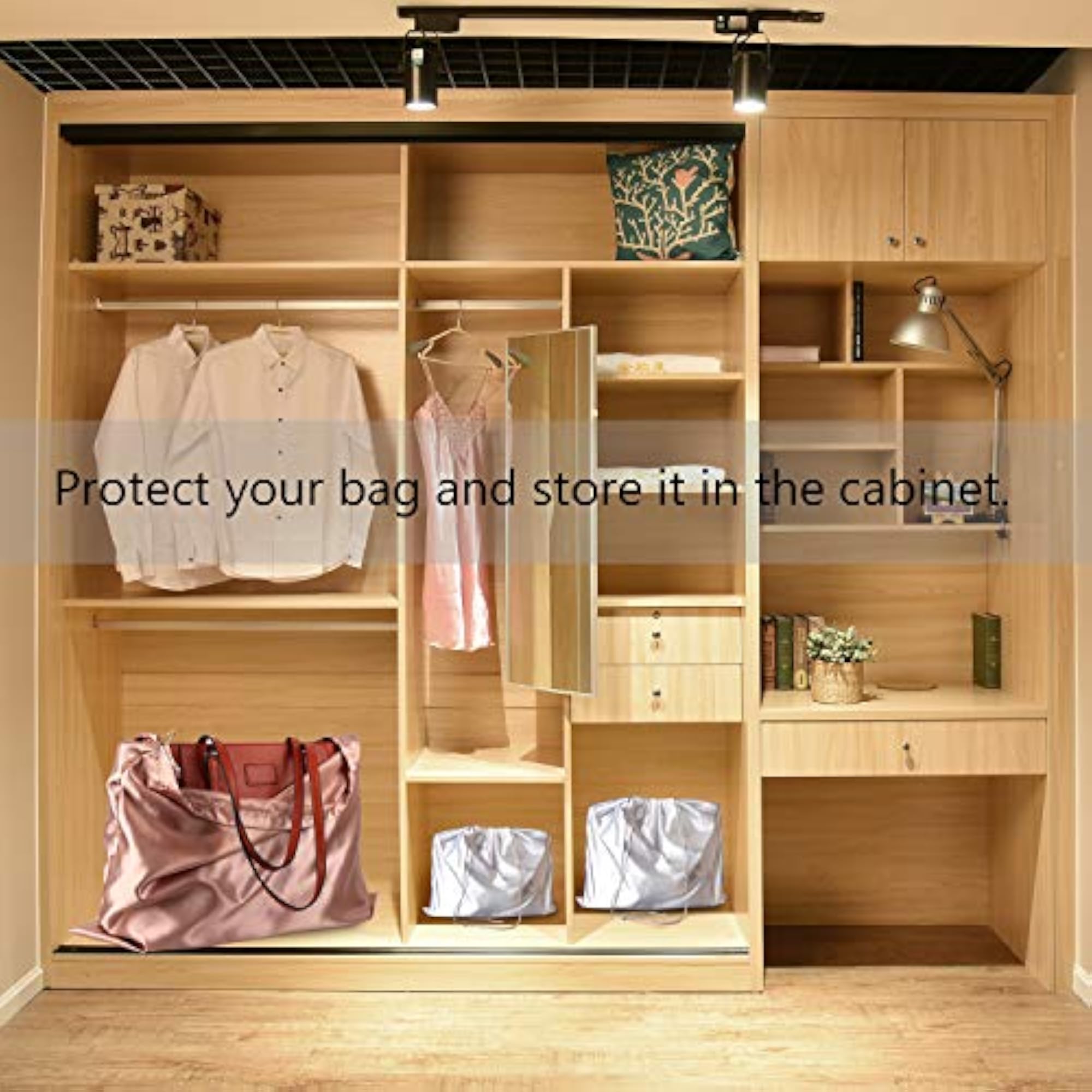Silk Cloth Dust Cover Storage Bags for Handbags & Shoes