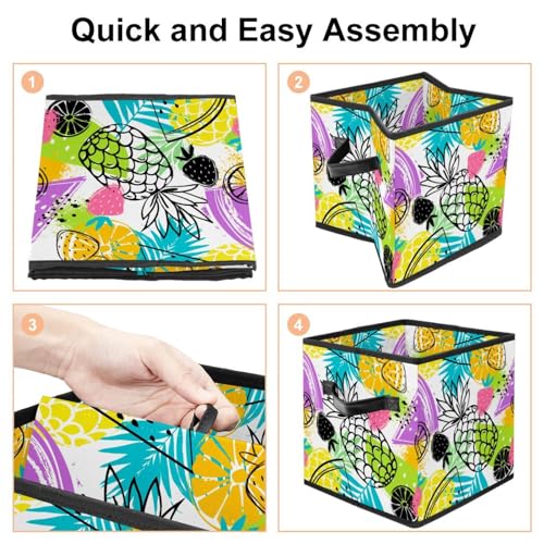 Cube de rangement pliable avec poignées pour armoire de maison et dressing - 5
