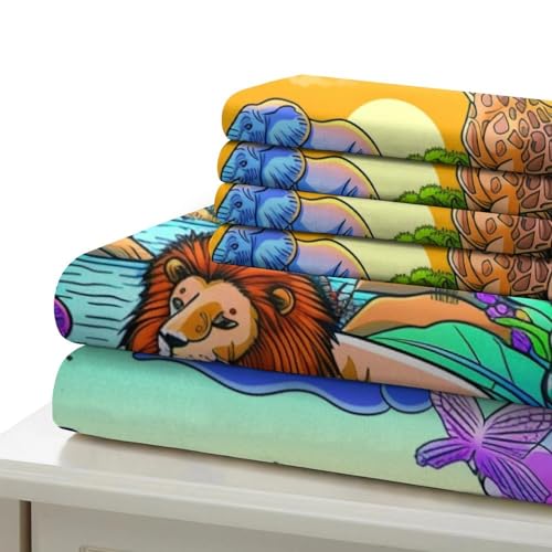 Parure de lit jungle 260x220 avec housse de couette microfibre 3D - 6