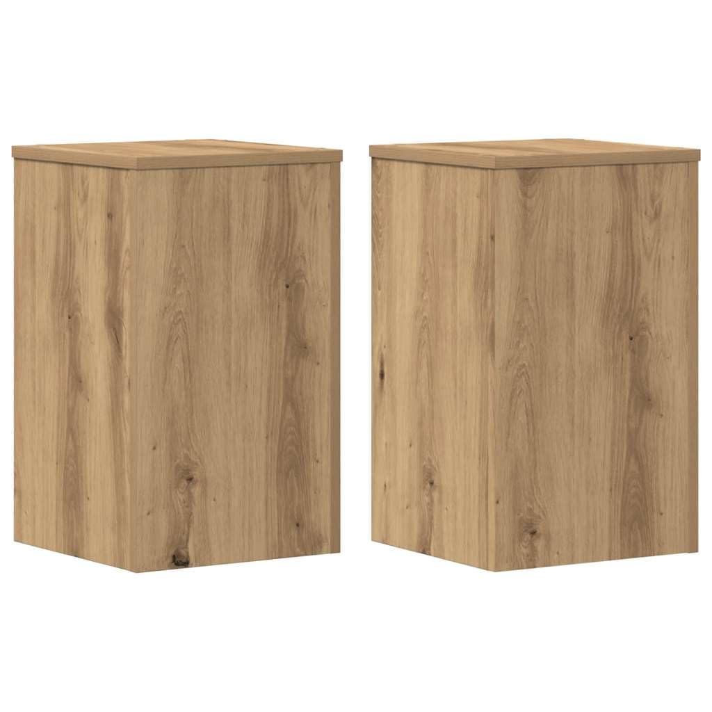 vidaXL Plant Stands 2 pcs, Plant Pot Stand for Indoor Living Room, Plant Holder for Decorative, Flower Stand Flower Pot, Artisan Oak Engineered wood