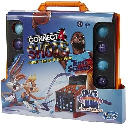 Hasbro Gaming Connect 4 Shots: Space Jam A New Legacy Edition, Inspired by The Movie with Lebron James, Fast-Action Game for Kids Ages 8 and Up, Blue image 4