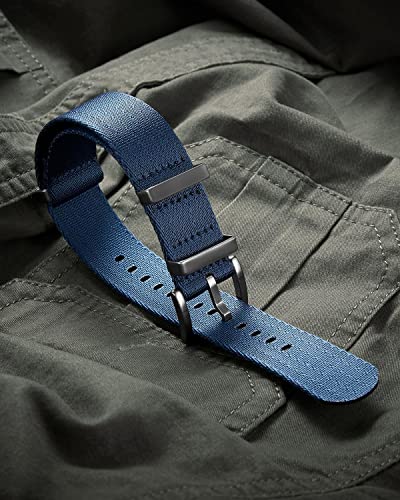 Image of BINLUN Nylon Watch Band Thick G10 Premium Ballistic Nylon Multicolor Replacement Watch Straps with Silver /Black Stainless Steel Buckle for Men Women 18mm 20mm 22mm 24mm