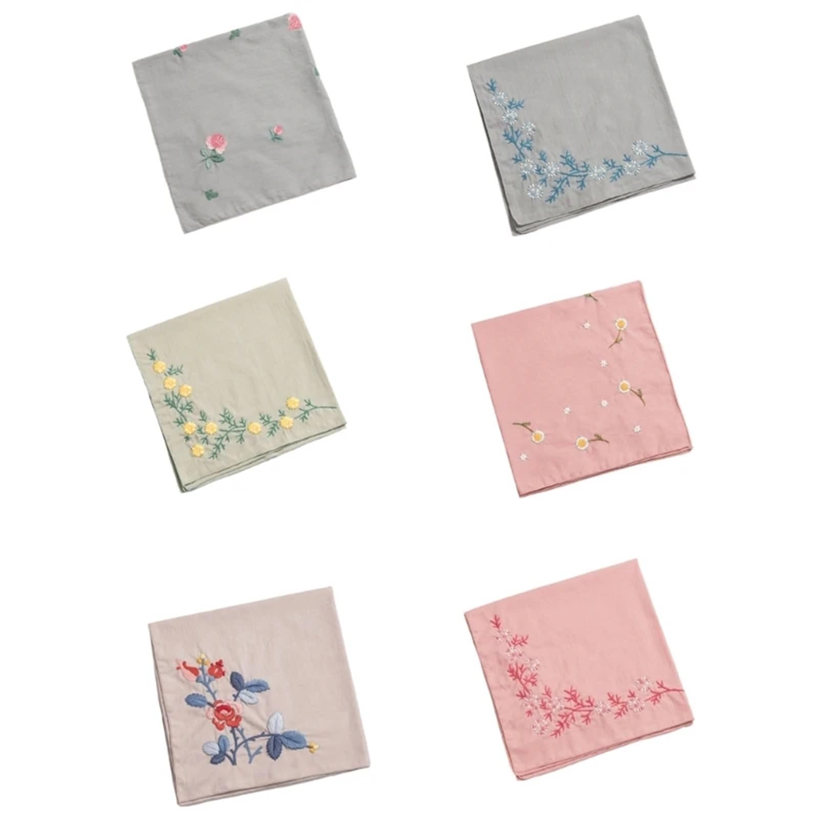 Kit de bordado, juego costura 3 piezas, patrón flores(Flower Brocade Blue)