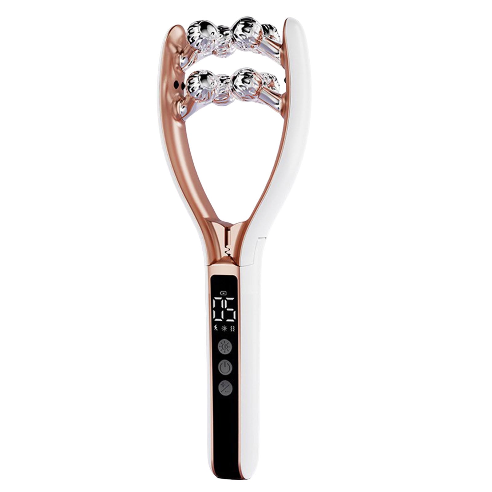 Masajeador eléctrico de cara y cuello para uso doméstico y de viaje, rodillo para drenaje linfático, adelgazante de contorno facial, recargable, portátil (versión mejorada)