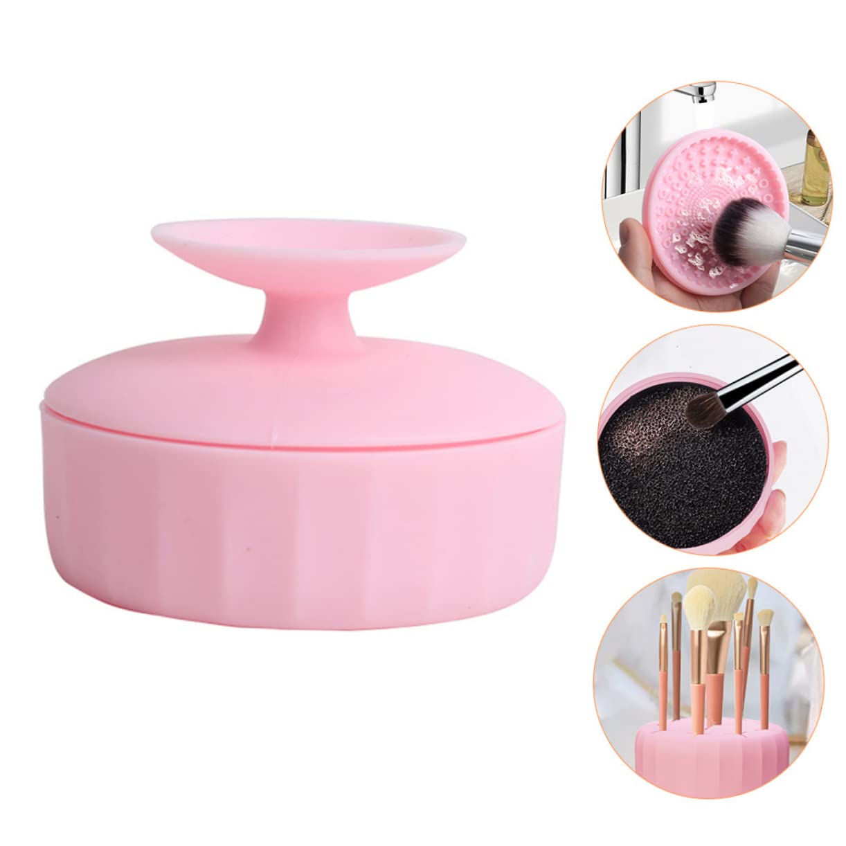 Ipetboom 5 Pz Scatola per la pulizia dei pennelli da trucco tappetino pulito per pennelli da trucco detergente per spugne per il trucco tappetino pulisci pennelli fornitura di trucco spugna