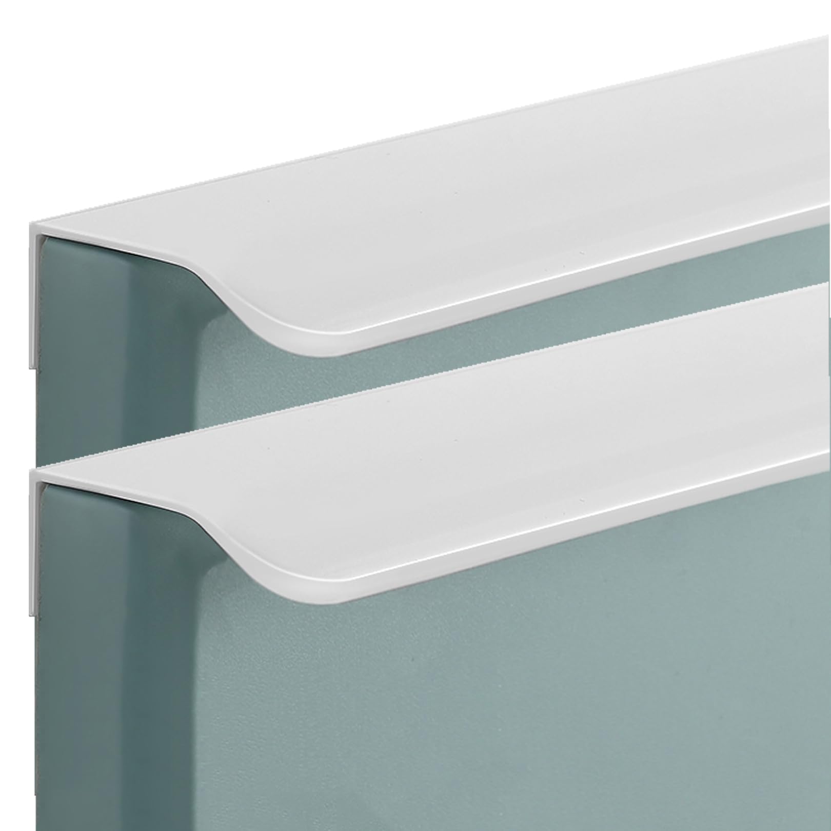 SBZIOJHDR Door Handle, Aluminum Alloy Concealed Handles Wardrobe Kitchen Cupboard Cabinet White 2 Pieces(Overall Length 800mm)