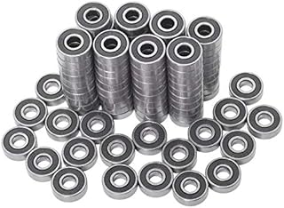 Donepart 100 Pack 608-2RS Skateboard Bearings, C3 High Speed Sealed Bearings for Electric Motor, Skateboards, Scooters, Longboard, 3D Printer, Wheel Hub