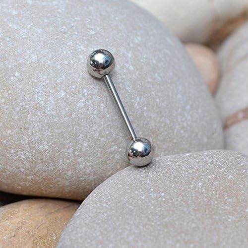 Briana Williams 14G Straight Barbell Tongue Rings for Women Stainless Steel Tongue Piercing Jewelry 12-18mm Bar Length for Nipple Rings Nipplerings Piercing - Image 3