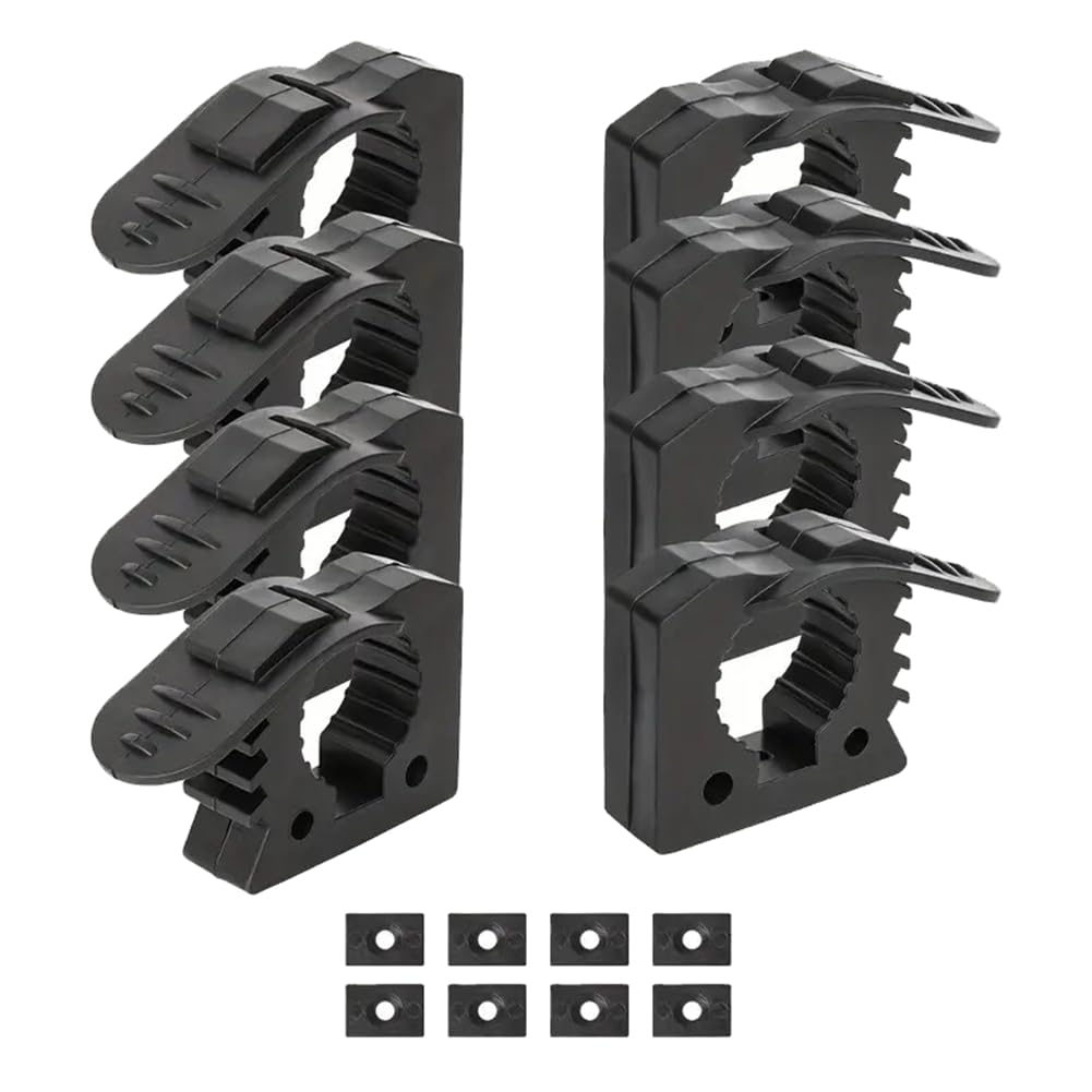 Oewwthy 8 Quick Release Rubber Clamps For Heavy Duty Shovel Holder For Truck For Securing Tools 1" To 1.6″ With Mounting Screws