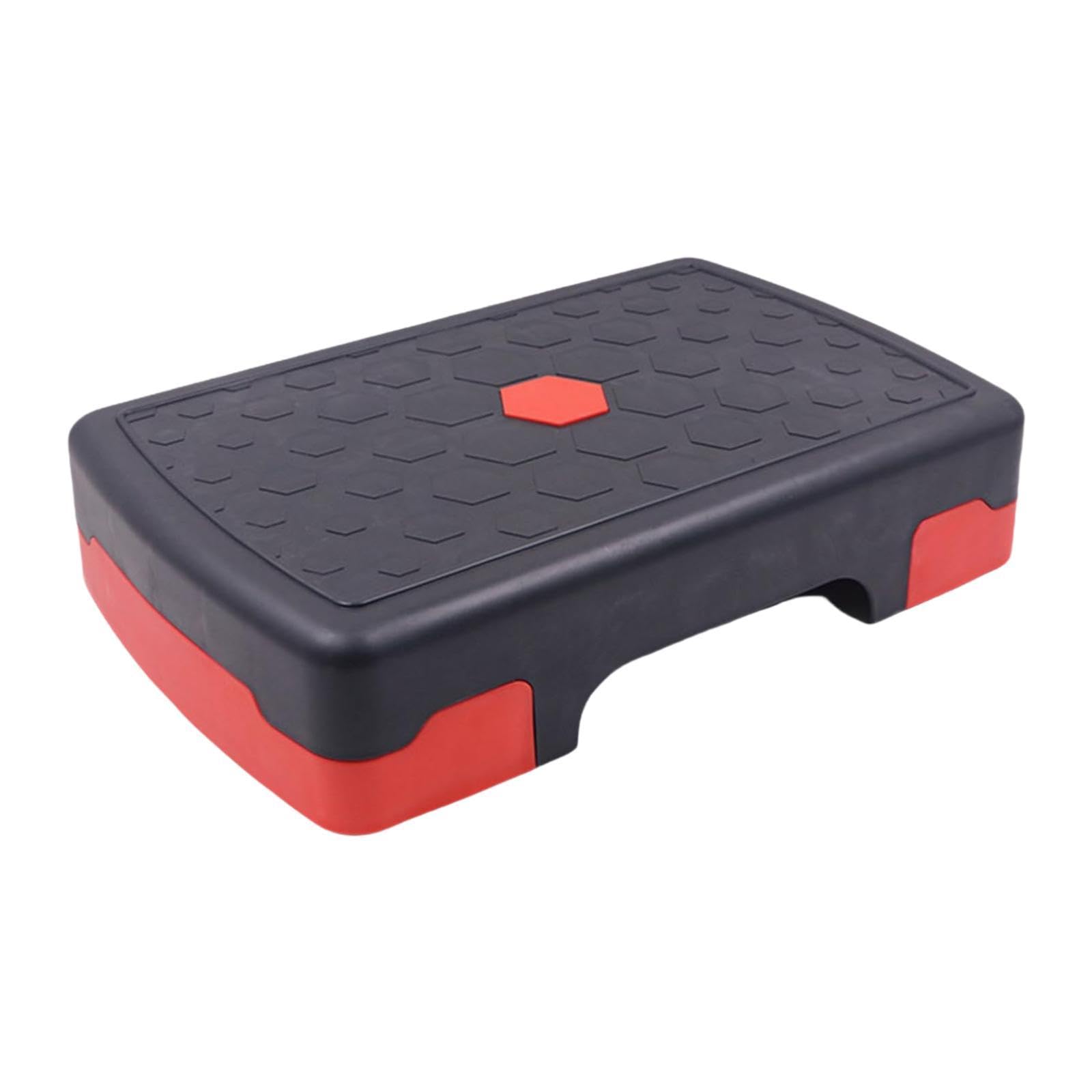 MERISHOPP Aerobic Exercise Step Fitness Equipment for Women Men Indoor Cardio Strength Red Black-picture-16
