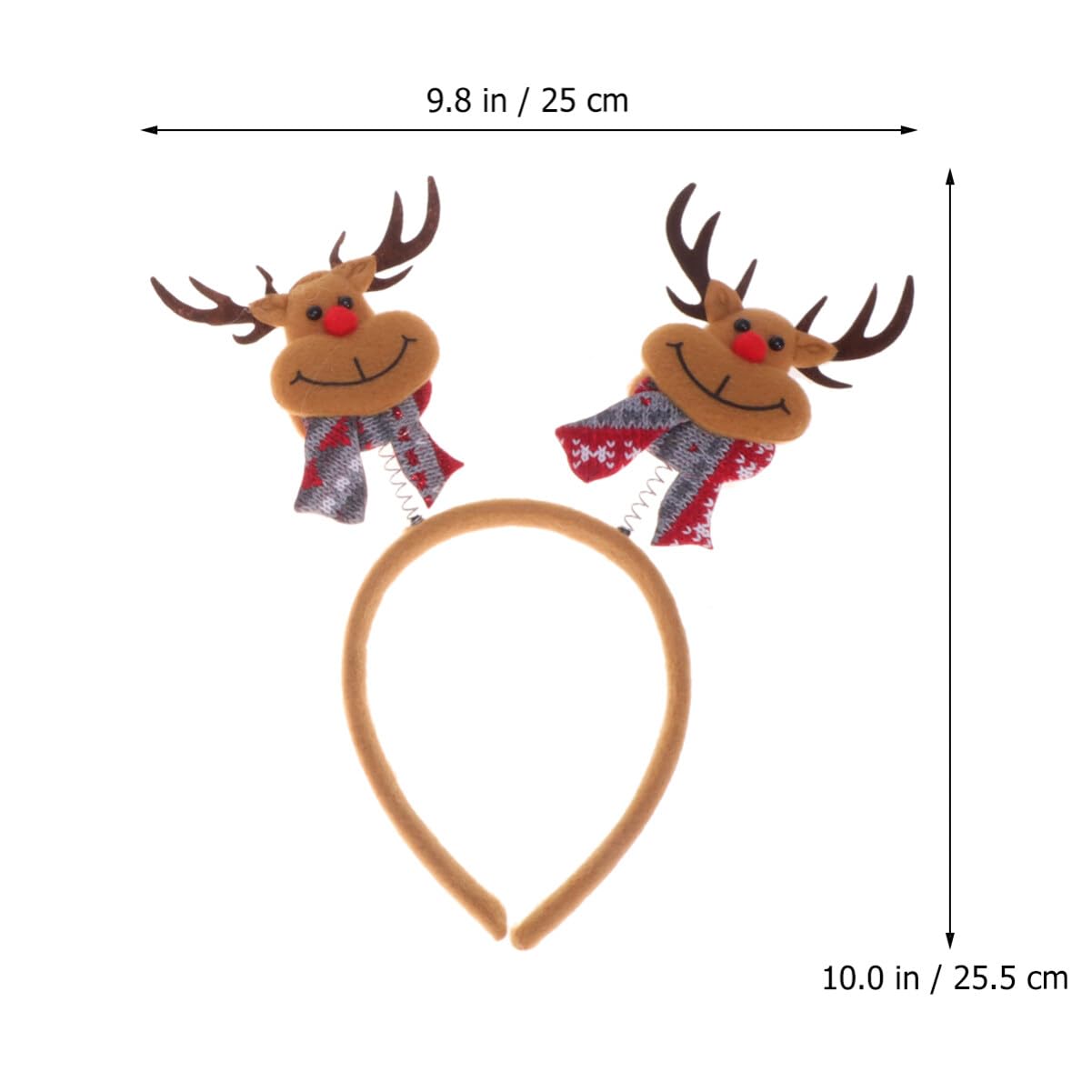 Lurrose 4pcs Christmas Headbands,Santa Antler Bear Snowman Hairbands Xmas Head Bopper Cartoon Spring Headwear for Children Girls - Image 3