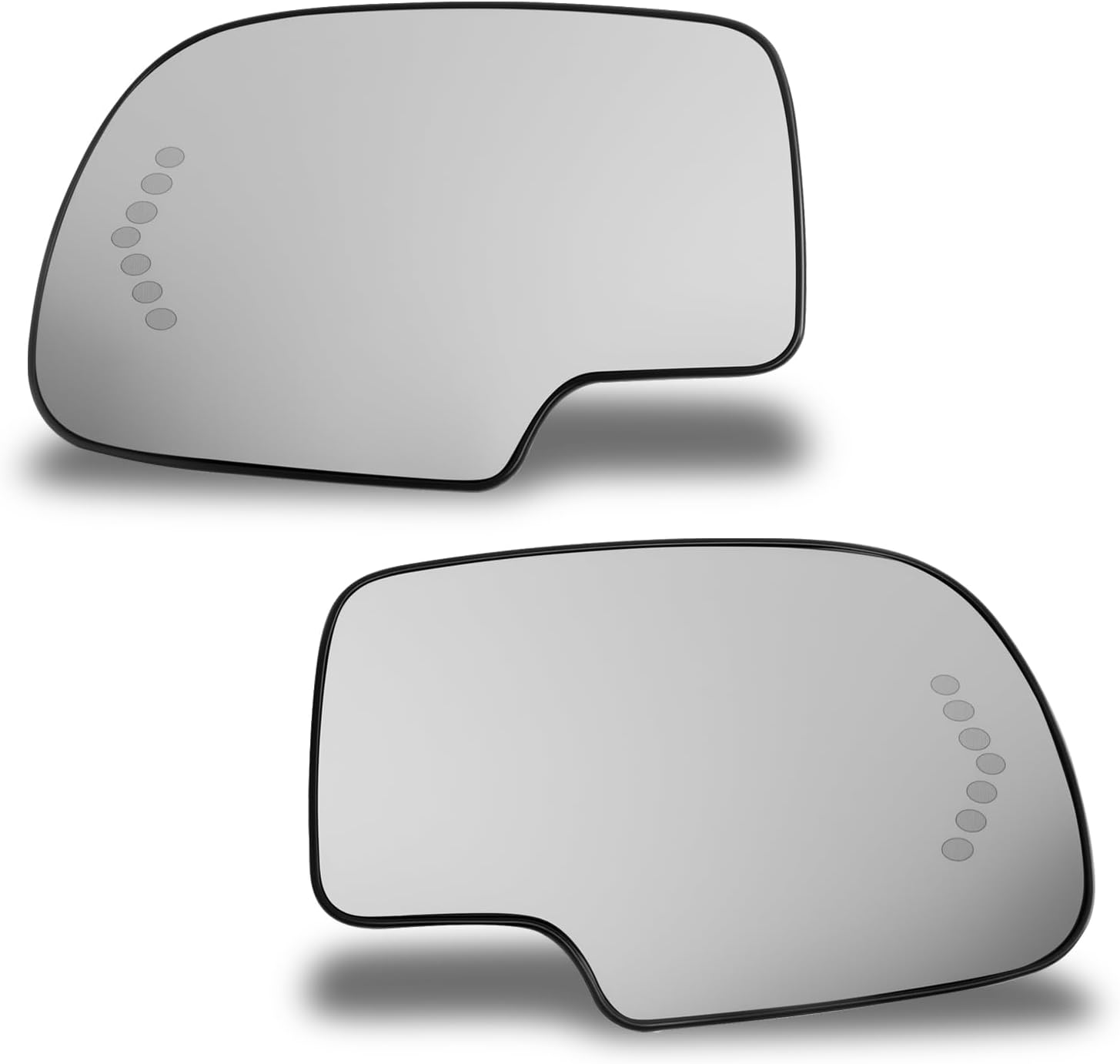 Left&Right Side View Convex Mirror with Turn Signal for 2003-2006 Escalade/Escalade ESV EXT, Tahoe, Yukon/Yukon XL 1500 / Yukon XL 2500, Side Heated Mirror Glass Replacement: 88944391 56318