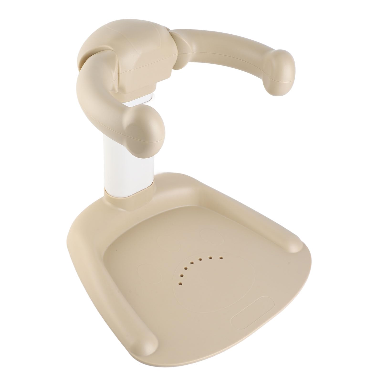 Torre de Baño Baby Hug, Ajustable de PP Engrosada para Soporte de Baño para Niños Pequeños en Color Caqui