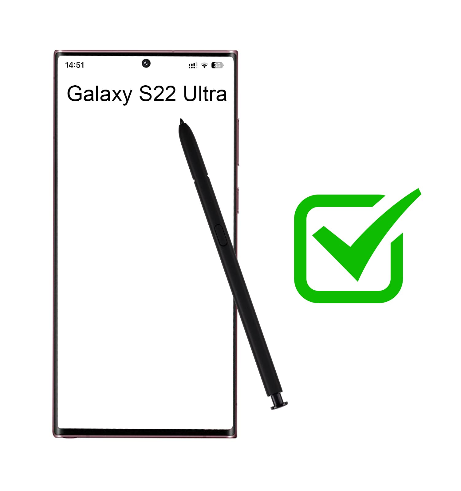 [NUEVO] [Con Bluetooth] Duotipa S22 Ultra S Pen Reemplazo para Samsung Galaxy S22 Ultra 5G All Verison Stylus Pen + Puntas/Nibs (Black)