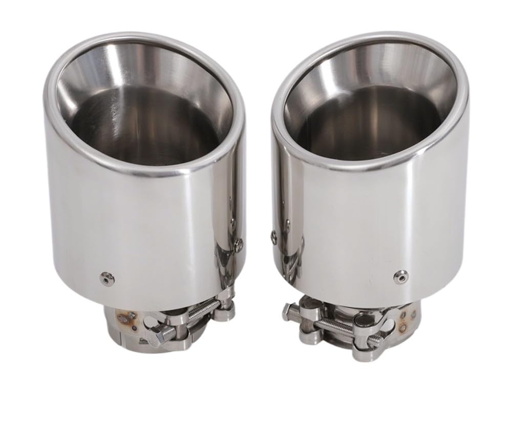 Rura wydechowa samochodu 304 Stal nierdzewna Uniwersalny układ wydechowy Końcówka rury wydechowej + wydechu samochodowego 1 sztuka(IN 57MM OUT 76MM)
