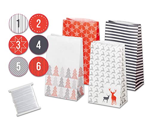 Preisvergleich Produktbild folia 9395 Adventskalender 24 Adventsttchen"STYLE"