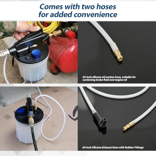 Image of PARAROSE 3L Pneumatic Brake Bleeder Vacuum Pump Kit, One-Person Operation