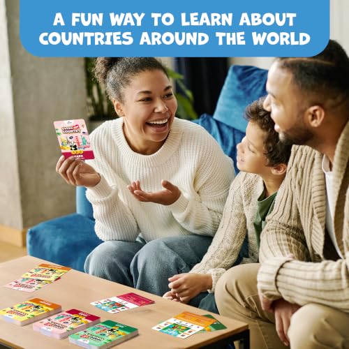 Image of Guess the Country Card Game, World Geography for Kids 8-12, Teens & Adults