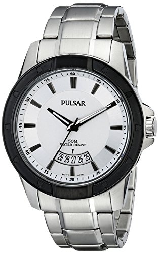 Pulsar Men's PS9275 On The Go Analog Display Japanese Quartz Silver Watch
