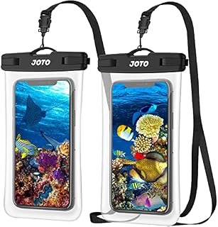 JOTO 2 Pack IPX8 Waterproof Phone Case Pouch, Dry Bag Underwater with Lanyard for iPhone 14 Plus Pro Max, iPhone 13 12 Pro Max, 11 Xs Max XR X 8 7 6S, Galaxy S22 S22+ S21 FE -Black