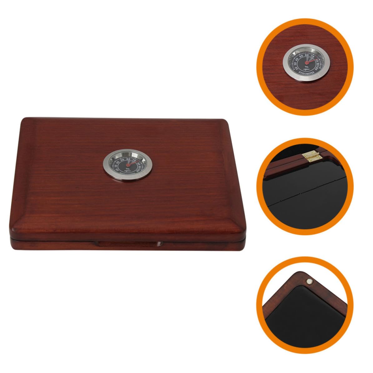 VALICLUD 5 Pezzi Scatola Porta Ance per Oboe, Reed Case in Legno con Igrometro, Custodia per Ance per Strumento Musicale, Accessorio per Oboe e Sassofono/clarinetto