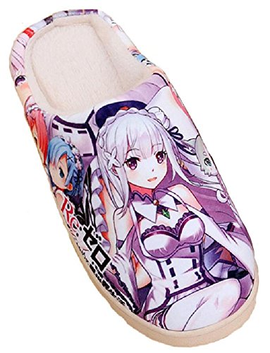 Gumstyle chinelos de inverno estilo anime japonês antiderrapantes para uso interno, Re: Life in a Di