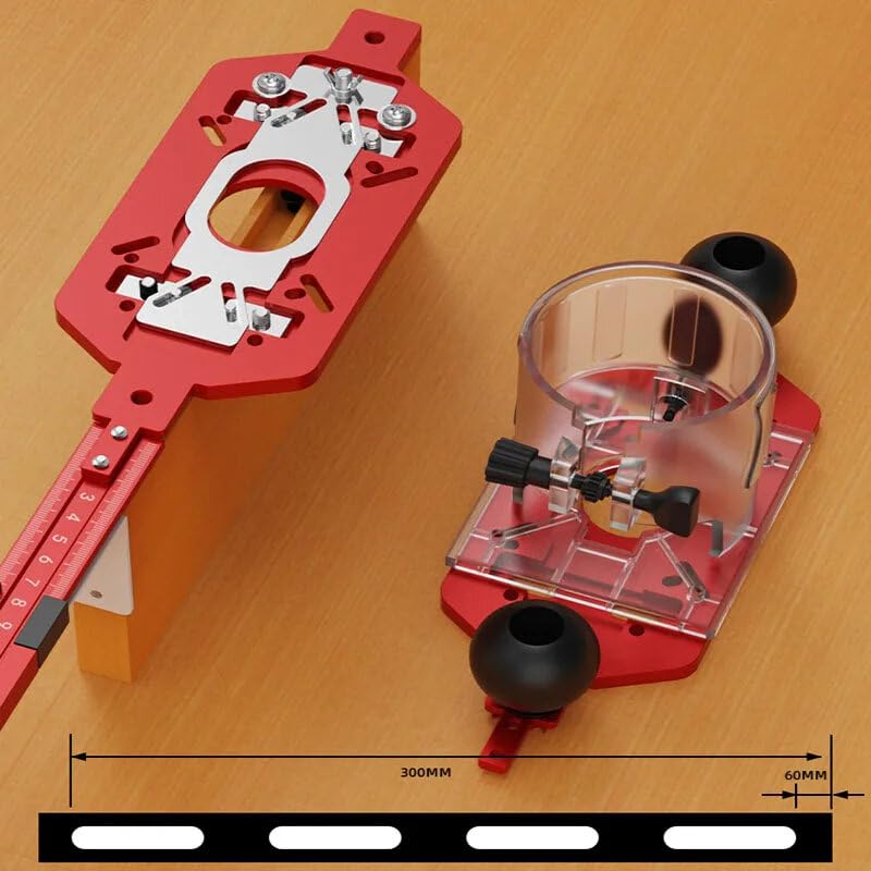 VIDOO Placa Base Multifuncional para Fresadora Aleación Aluminio Ranurado 2 en 1 Diámetro de Fresado Ajustable-#D