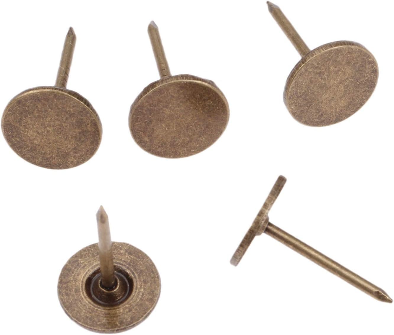 Tachuelas de tapicería, 100 Uds 11 * 17mm tapicería de Bronce Antiguo Clavos joyería Caja de Madera Muebles sofá Puerta Tachuela Decorativa Pasador