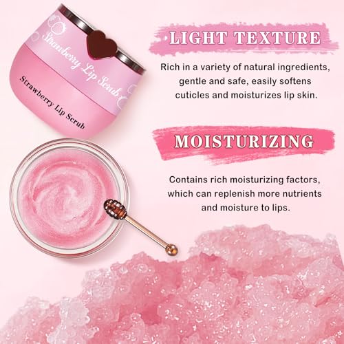 4pcs lip scrub and mask setstrawberry and honey pot lip balmreduces lip lines lip exfoliator scrub and moisturizerrepair beebalm lip balm and lip scrub setlip mask overnight