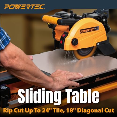 POWERTEC PRO 7-Inch Wet Tile Saw