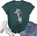 Space Shirts for Women NASA Shirt Moon Graphic Tees Astronaut Print T Shirt Space Fan Gift Shirt Short Sleeve Tee Tops (Large, Green1)