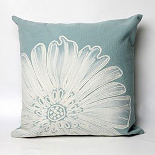 Liora Manne Visions II Antique Medallion Indoor/Outdoor Pillow, 20" x 20" Square, Blue