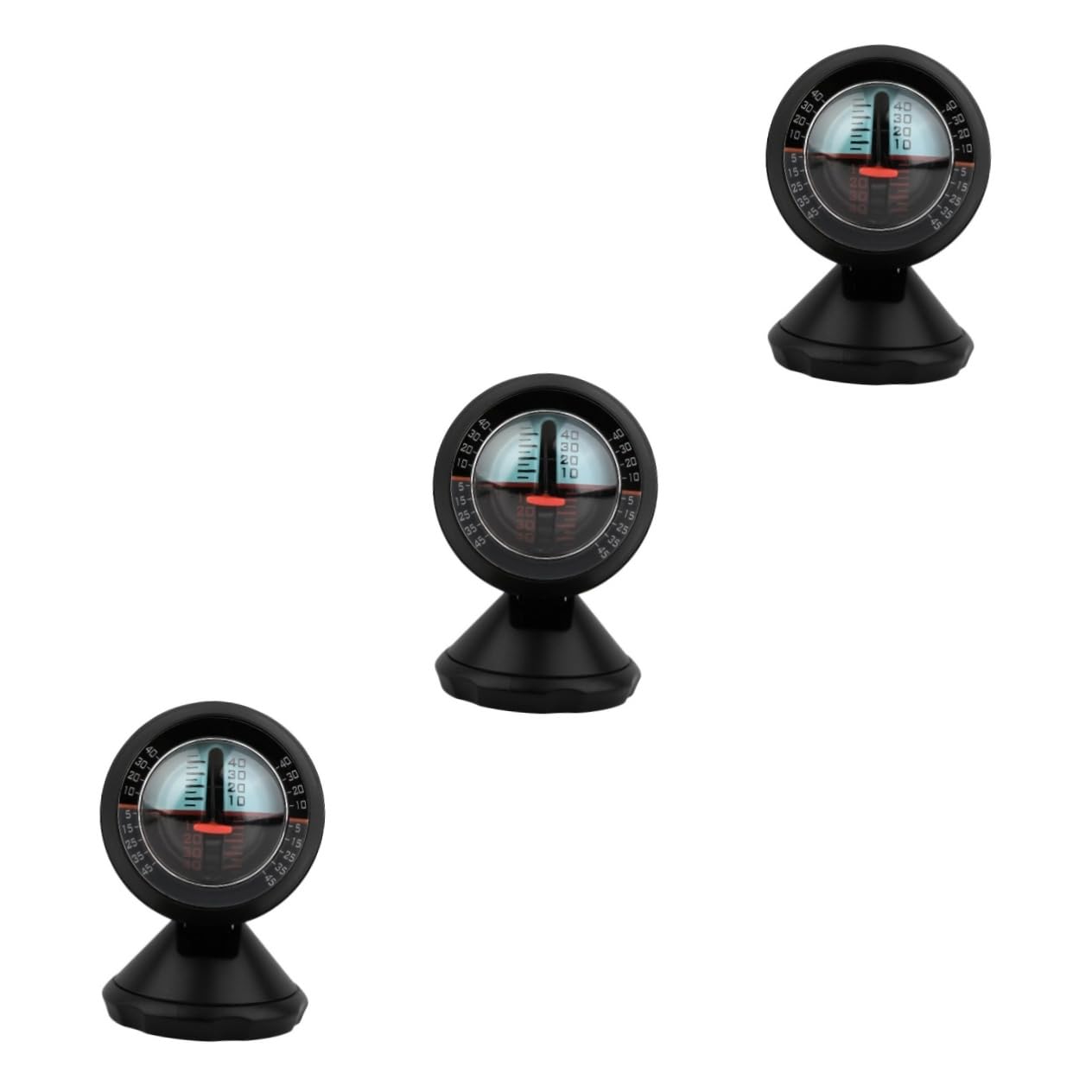 DOITOOL 3pcs Car Inclinometer Level Gradient Angle Slope Indicator for Vehicles Dial High Sensitivity for Accurate Measurement Essential Tool for Safe Driving Black