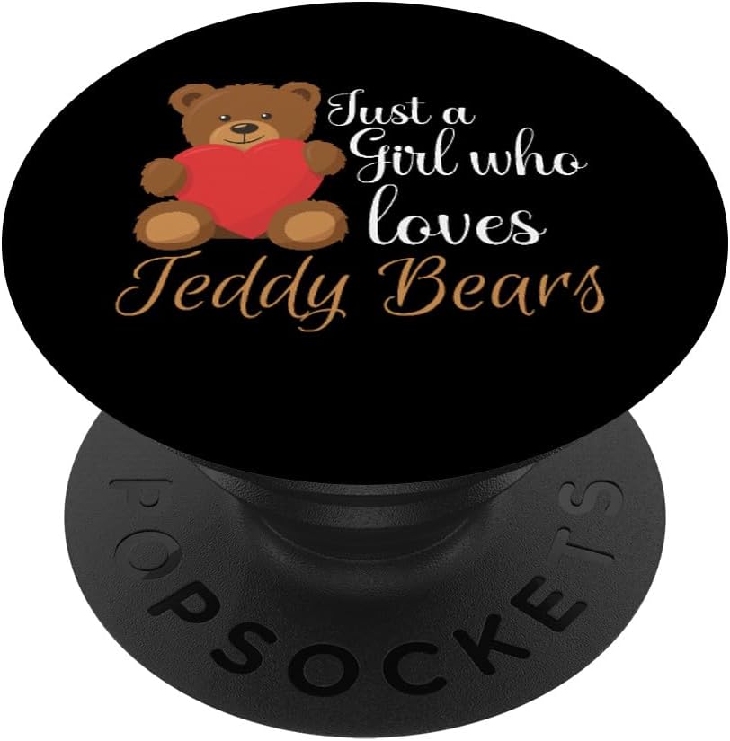 Teddy Bear Cute Bear Lover Plush Toy Aesthetic Gift PopSockets Adhesive PopGrip