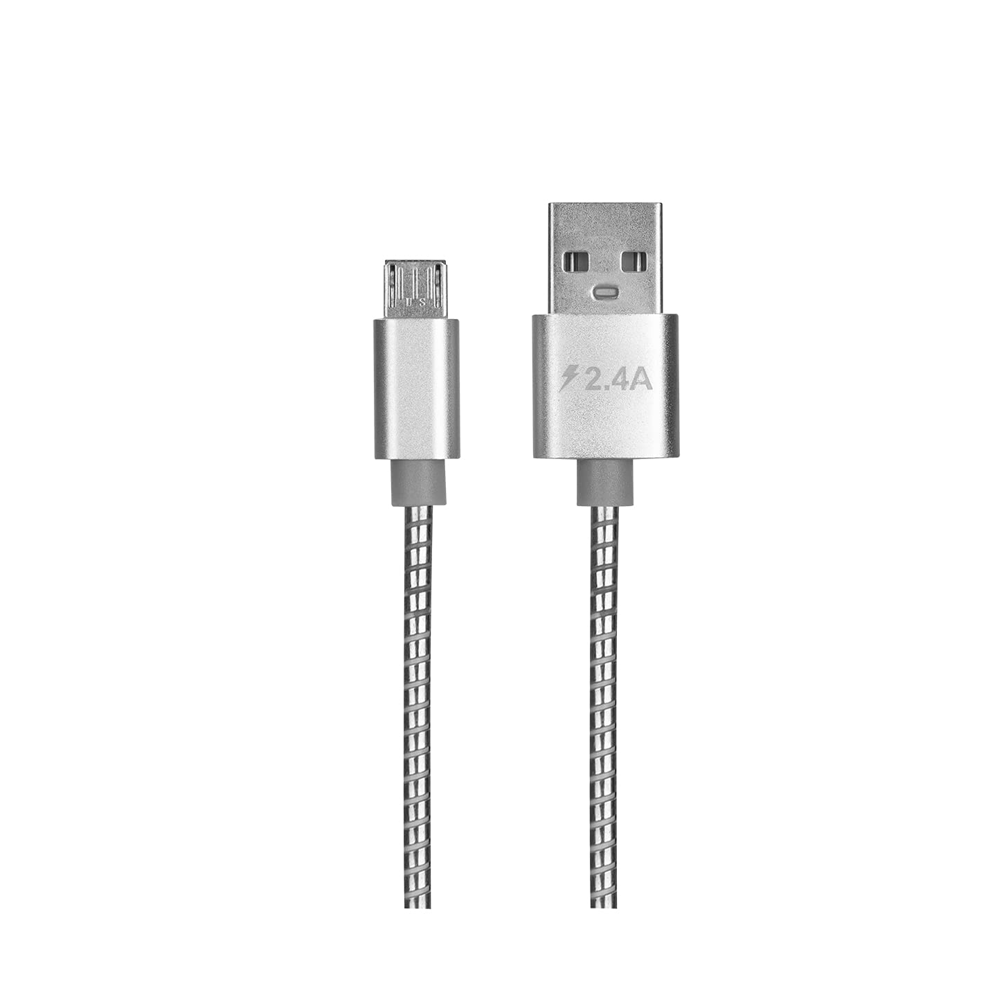 Hytech HY-X62 3.4A Carga Rápida Micro USB Cable 2 USB Metal Cargador De Coche Plata