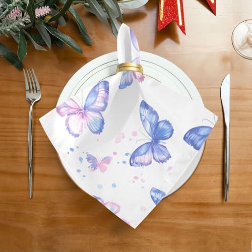 Servilletas de Tela Mariposas Multicolor Pack x6 miniatura 3
