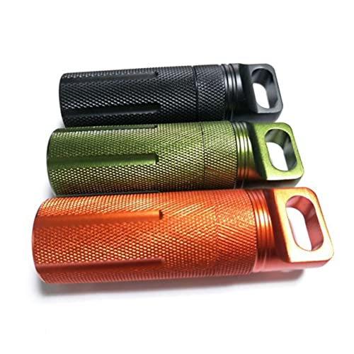 COLLBATH 3piezas Mini Llavero De Aluminio Anodizado Funda Protectora Resistente Al Agua Para Tabletas y Cerillas