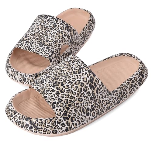 MKP COLLECTION Unisex Cloud Slides with Ultra-Thick Sole & 3D Anti-Slip Tread - Quick-Dry Bath Sandals for Shower Pool Gym, Lightweight House Pillow Slippers for Women and Men