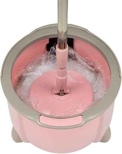 Miniatura 4 de Azuma TSM557 Rotating Mop, Tornado Round Set, Compact, Wipe Width 10.2 inches (26 cm), Handle Length 42.1-51.2 inches (107.5-130 cm), Pink, Single