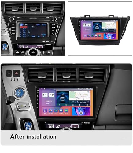 Radio de coche con Android 12 y GPS para Prius Plus V Alpha 2012-2017 3