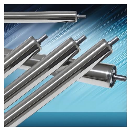 Lot de 5 rouleaux de convoyeur robustes en acier inoxydable | 400 mm de long et 32 mm de diamètre pour systèmes de convoyeur industriels lisses