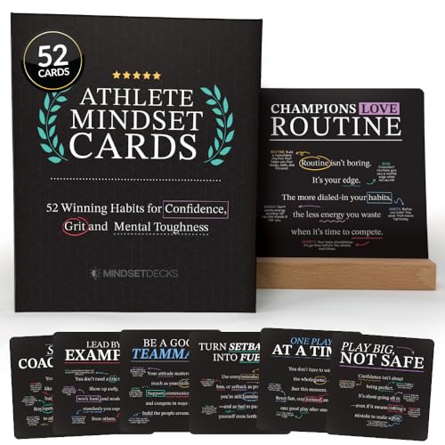 MindsetDecks Athlete Mindset & Motivation Cards – 52 Winning Habits for Confidence & Mental...