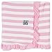 KicKee Pants Baby Essentials Print Ruffle Stroller Blanket, Lotus Stripe, One Size