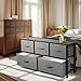 AZL1 Life Concept Extra Wide Dresser Storage Tower with Sturdy Steel Frame, 5 Drawers of Easy-Pull Fabric Bins, Organizer Unit for Bedroom, Hallway, Entryway, 11.4