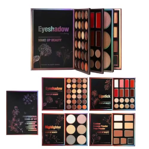 Paleta de Sombras | 55 Colores Corrector Mate - Iluminador Para El Rostro Nacarado Mate | Para Mujeres Adolescentes Niñas Madres Festival de Belleza Fiesta Citas Evento Formal Actuación en Escenario
