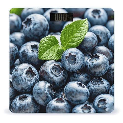 Báscula digital para baño con pantalla LED y superficie de vidrio templado miniatura 1